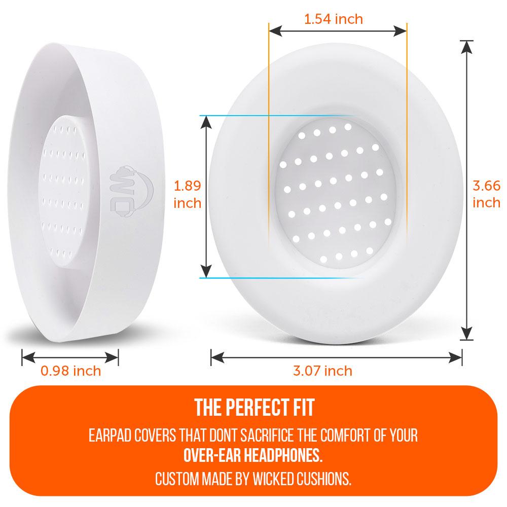 WC SweatZ Protective Headphone Earpad Cover | White