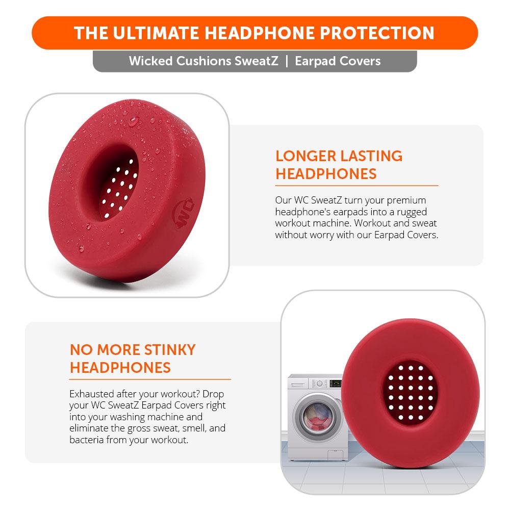 WC Solo SweatZ Protective Headphone Earpad Cover | Red
