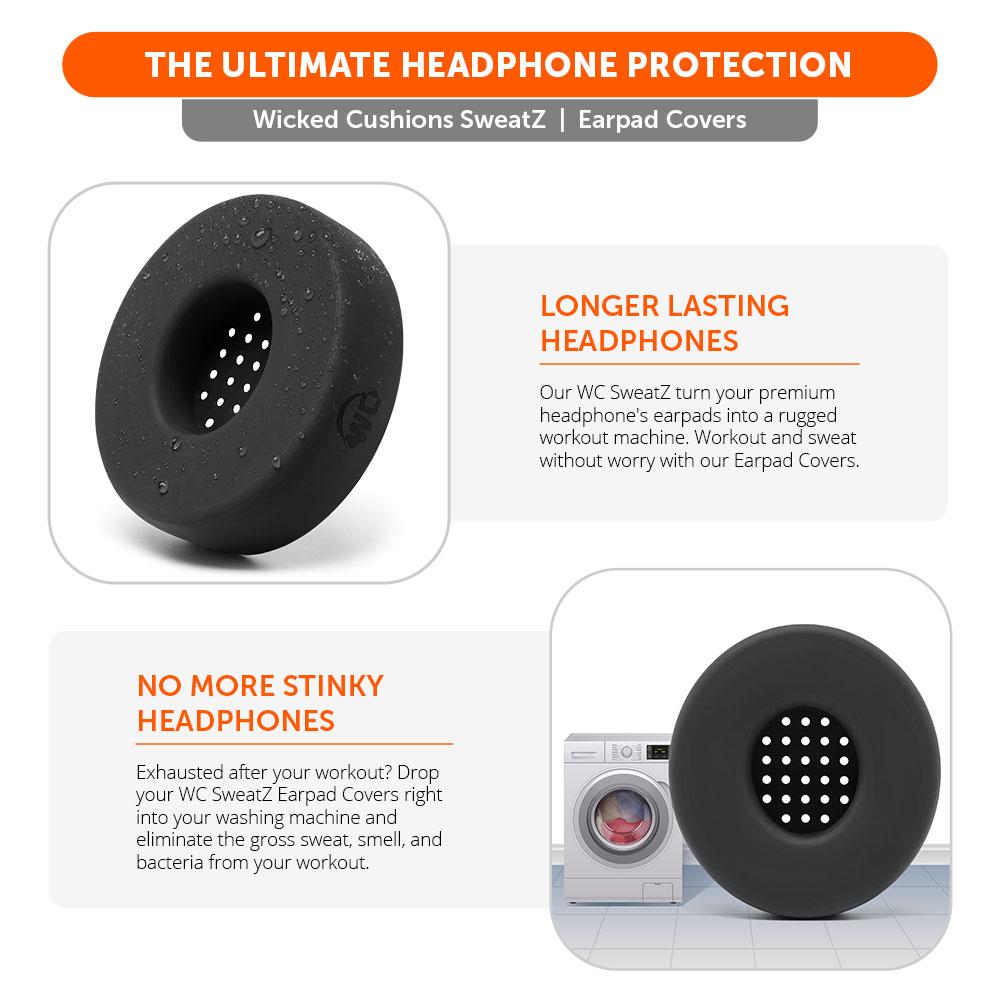 WC Solo SweatZ Protective Headphone Earpad Cover | Black